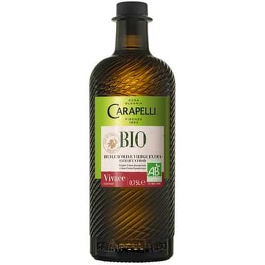 Carapelli Huile d'Olive Vierge Extra Vivace Bio Fruitée, 75cl