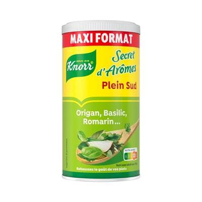 Knorr Secret d'arômes Plein Sud - Assaisonnement origan basilic romarin, 145g