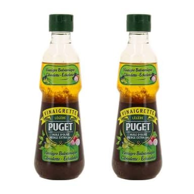 Puget Vinaigrette au vinaigre balsamique ciboulette échalotes, Lot de 2x33cl