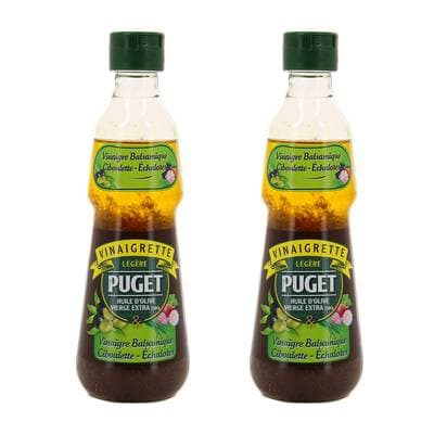 Puget Vinaigrette au vinaigre balsamique ciboulette échalotes, Lot de 2x33cl