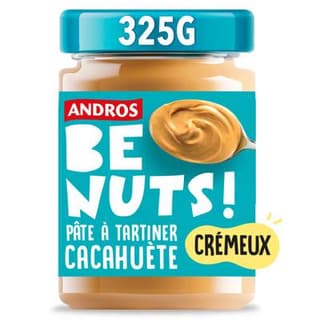 Andros Be Nuts Pâte à Tartiner Cacahuètes Crémeuse, 325g