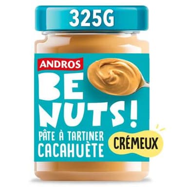 Andros Be Nuts Pâte à Tartiner Cacahuètes Crémeuse, 325g