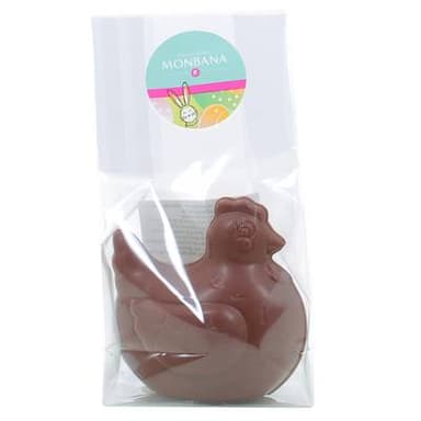 Chocolaterie Monbana Moulage Petite Poule au Chocolat au Lait, 50g