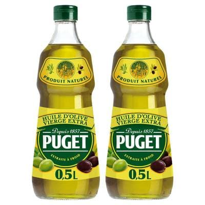 Puget Huile d'Olive Vierge Extra - La Classique, Lot de 2x50cl