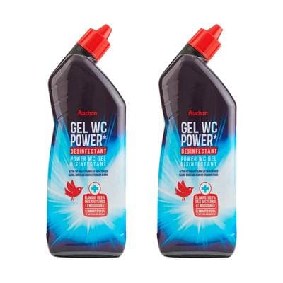 Auchan Gel WC power désinfectant, Lot de 2x750ml