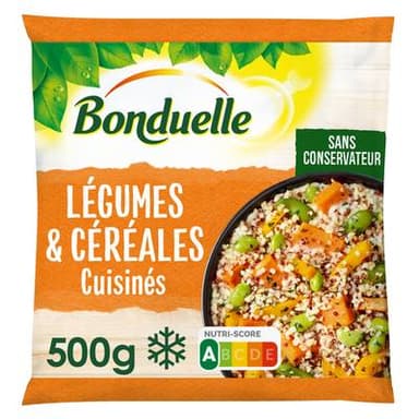 Bonduelle Légumes et Céréales Cuisinés- Patate douce, Edamame, Butternut et Boulgour, 500g