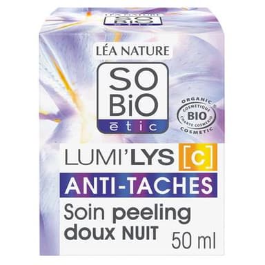 SO'BIO ETIC Soin Visage Nuit Peeling Anti -Tâches Expert, 50ml