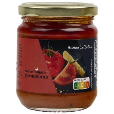 Auchan Collection Sauce tomate au parmesan en bocal, 190g