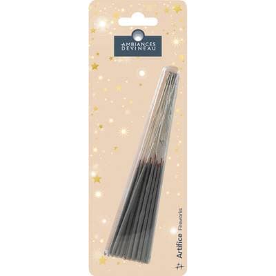 Ambiances Devineau 15 cierges étincelants Gris, 17,5 cm
