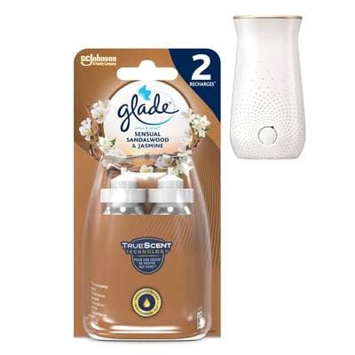 Glade Désodorisant Recharge Bois de santal et Jasmin, 2 recharges
