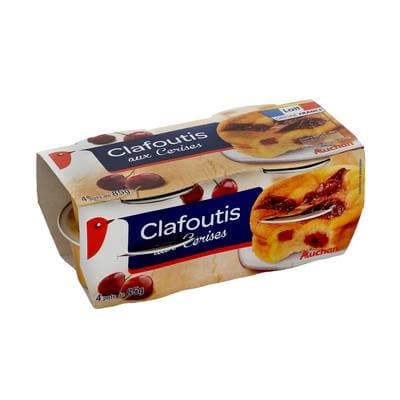 Auchan Clafoutis aux cerises, 4x85g