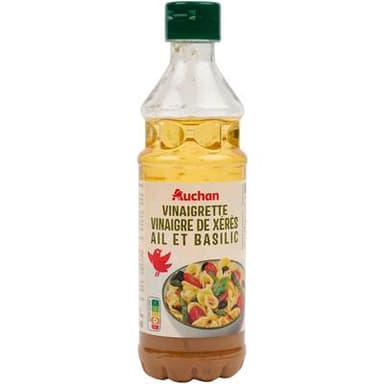 Auchan Vinaigrette au Vinaigre de Xérès Ail et Basilic, 35cl