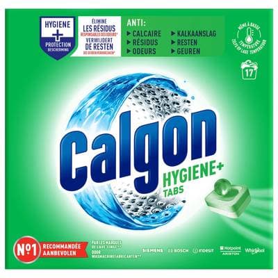 Calgon Anti-calcaire Hygiène plus pour lave linge, 17 tablettes