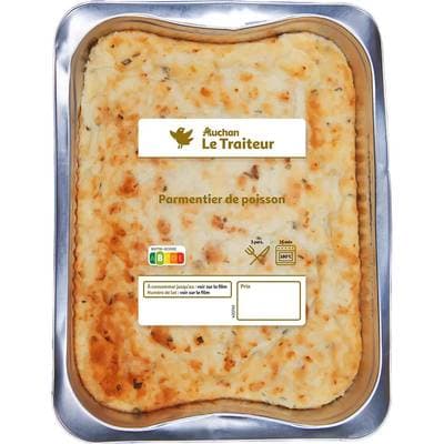 Auchan Le Traiteur Parmentier de poisson, 3 Parts - 850g