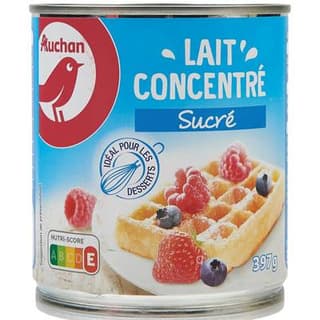 Auchan Lait concentré sucré, 397g