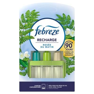 Febreze Recharge pour diffuseur électrique rosée du matin, 1 recharge 20ml