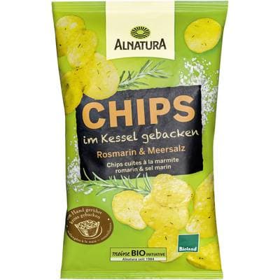 Alnatura Chips cuites à la marmite romarin bio, 125g