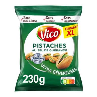 Vico Pistaches Grillées à sec au sel de Guérande, 230g