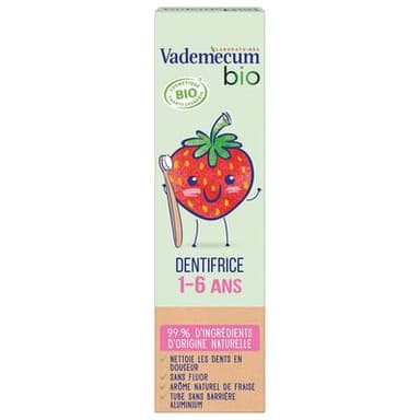Vademecum Dentifrice fraise bio, 50ml