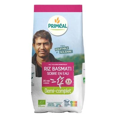 Priméal Riz Basmati 1/2 Complet, Bio, 500g