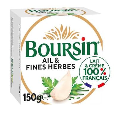 Boursin Fromage à tartiner ail et fines herbes, 150g