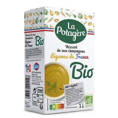 La Potagère Soupe Velouté de nos campagnes Bio- Légumes de France, 1L