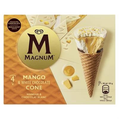 Magnum - Cônes chocolat blanc et mangue