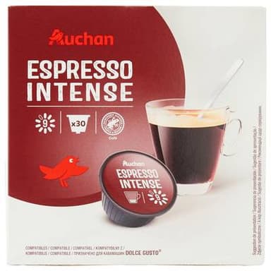 Auchan Capsules de café espresso intense, 30 capsules