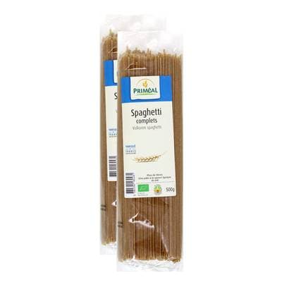 Priméal Spaghetti complet, bio, Lot de 2x500g