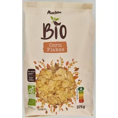 Auchan BIO Corn flakes bio, 375g
