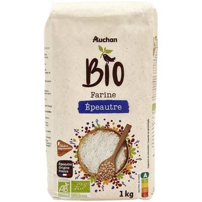 Auchan BIO Farine d'épeautre Bio - Cultivons le Bon, 1kg