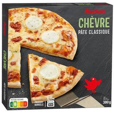 Auchan Pizza cuite sur pierre au fromage de chèvre, 380g