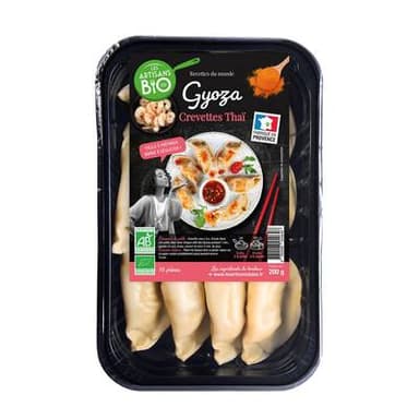 Les Artisans Du Bio Gyoza Crevettes Thaï Bio, 10 pièces - 200g
