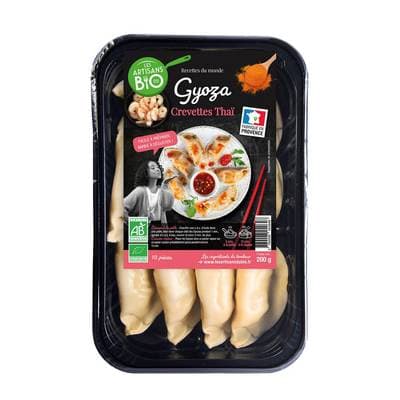Les Artisans Du Bio Gyoza Crevettes Thaï Bio, 10 pièces - 200g