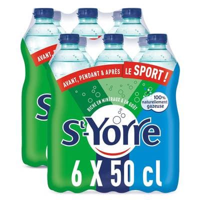 Saint Yorre Eau gazeuse minérale naturelle, Lot de 2 - 6x50cl