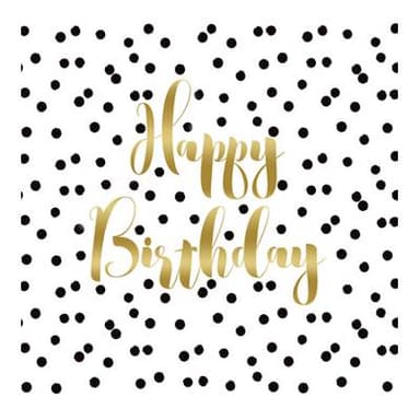 Paperproducts Design Serviettes papier Happy Birthday, 20 serviettes de 33 x 33 cm