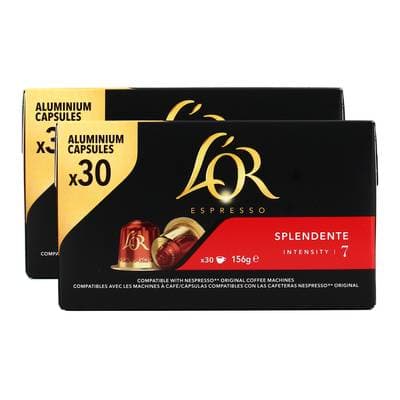 L'or Espresso Café Splendente N°7, Lot de 2x30 capsules