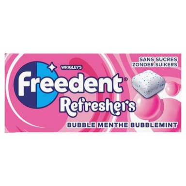 Freedent Refreshers Chewing-gum Menthe sans sucres bubble, 18g