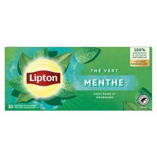 Lipton Thé Vert d'Asie à la Menthe, 30 sachets