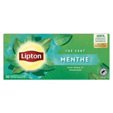 Lipton Thé Vert d'Asie à la Menthe, 30 sachets