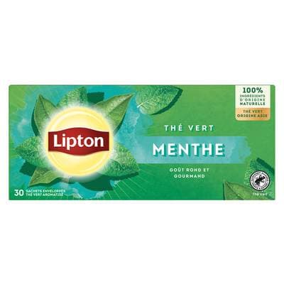 Lipton Thé Vert d'Asie à la Menthe, 30 sachets