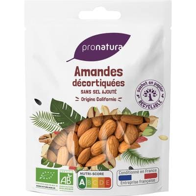 Pronatura Amandes décortiquées de Californie bio, 125g