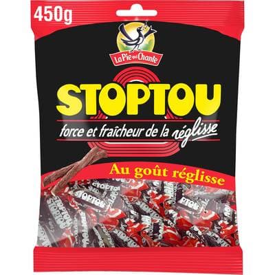 La Pie qui Chante Bonbons aromatisés Réglisse - STOPTOU, 450g