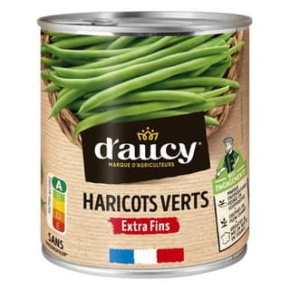 D'aucy Haricots Verts Extra fins, 440g