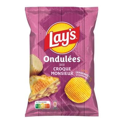 Lay's Chips ondulées saveur croque-monsieur, 120g