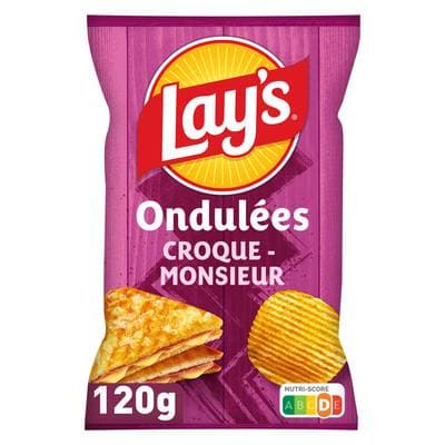 Lay's Chips ondulées saveur croque-monsieur, 120g