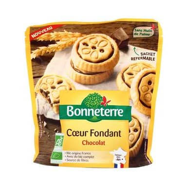 Bonneterre Cœur fondant chocolat bio, 180g