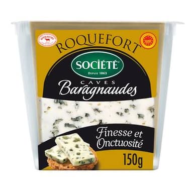 Société Roquefort Caves Baragnaudes lait cru, 150g