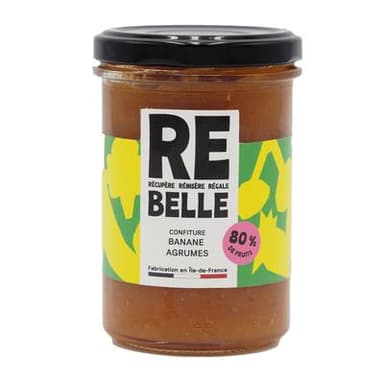 Confiture Re-Belle Confiture Banane Agrumes, 230g