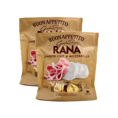 Giovanni Rana Tortellini Jambon Cuit & Mozzarella, Lot de 2x250g